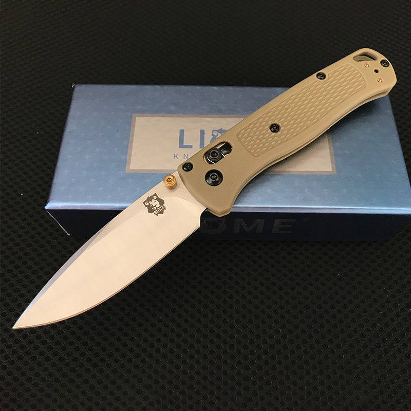 Liome 535 Bugout AXIS Tactical Folding Knife Fiber Handle Outdoor Camping Safety and lifesaving Pocket Knives Portable EDC Tool