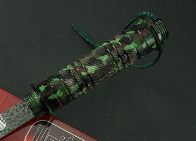 United Camouflage Imitated Damascus Baton Knife