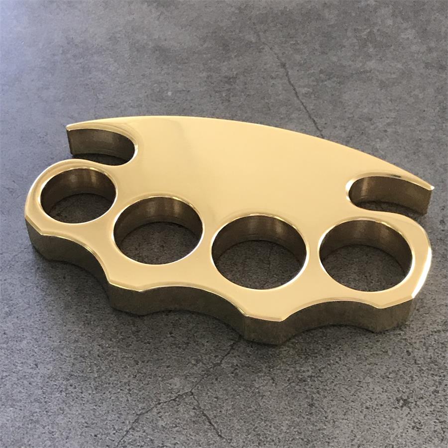 Finely Polished Brass Knuckle Duster Self-defense EDC Tool