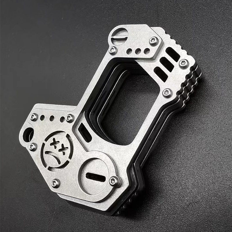 Precision Steel Knuckle Duster Window Breaker Survival Weapon Outdoor Carry EDC Tool
