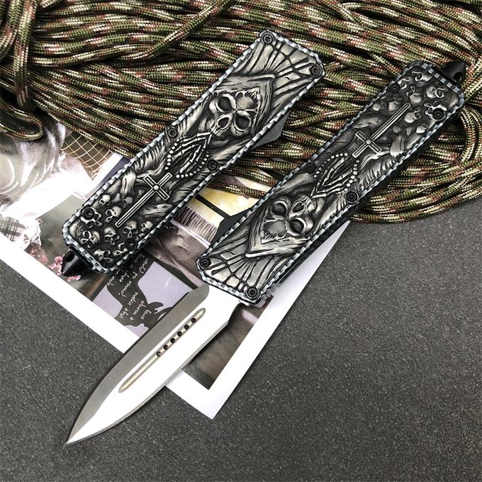 Cross Skull Switchblade