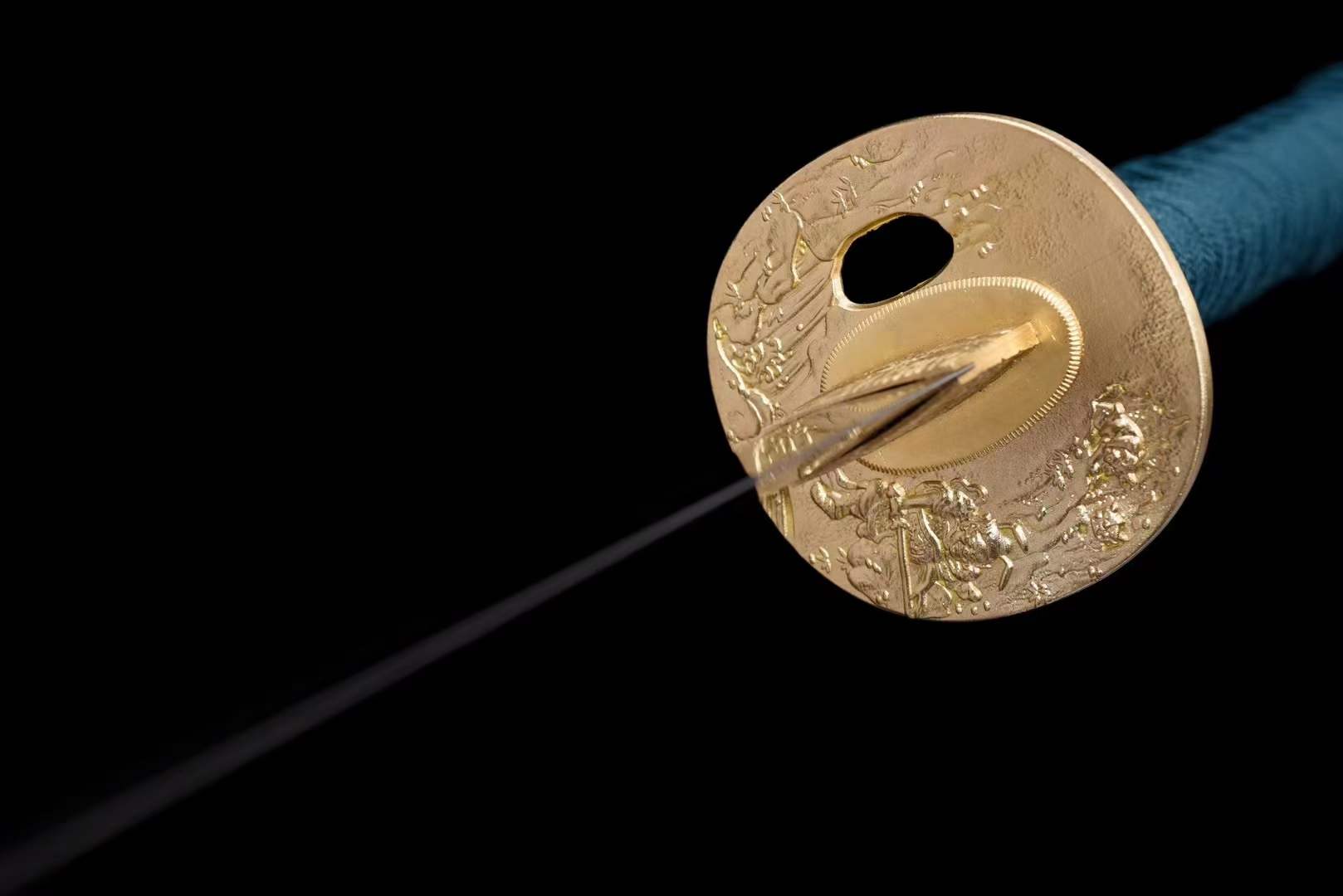 Hand Forged Japanese Samurai Katana Dark Pattern Steel