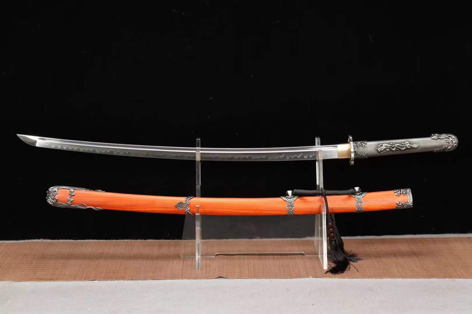 Handmade Japanese Tachi Odachi Water Dragon水龍 T10 Steel Burn Blade