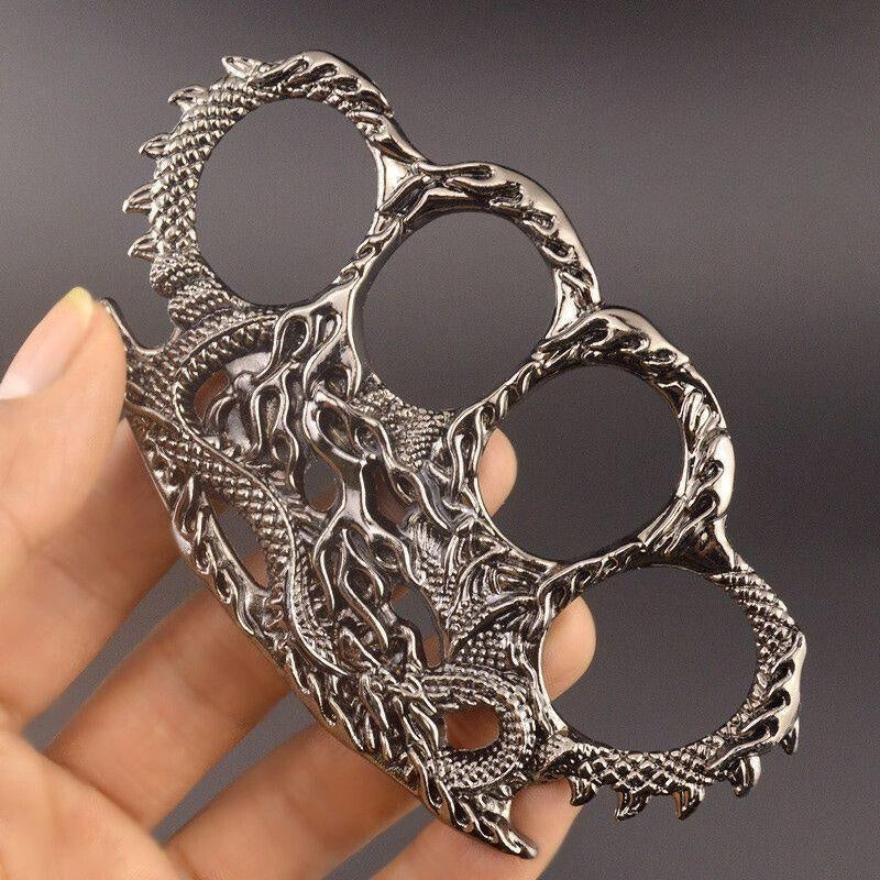 Dragon-patterned Thick High-strength Tactical Finger Ring
