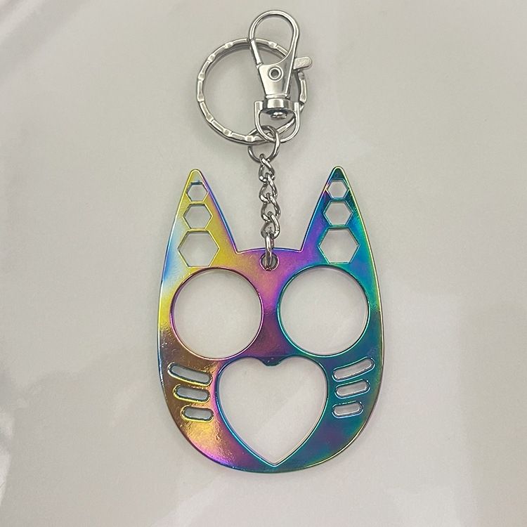 Colorful Metal Cat-shaped Finger Tiger Buckle, Self-defense Weapon Decor