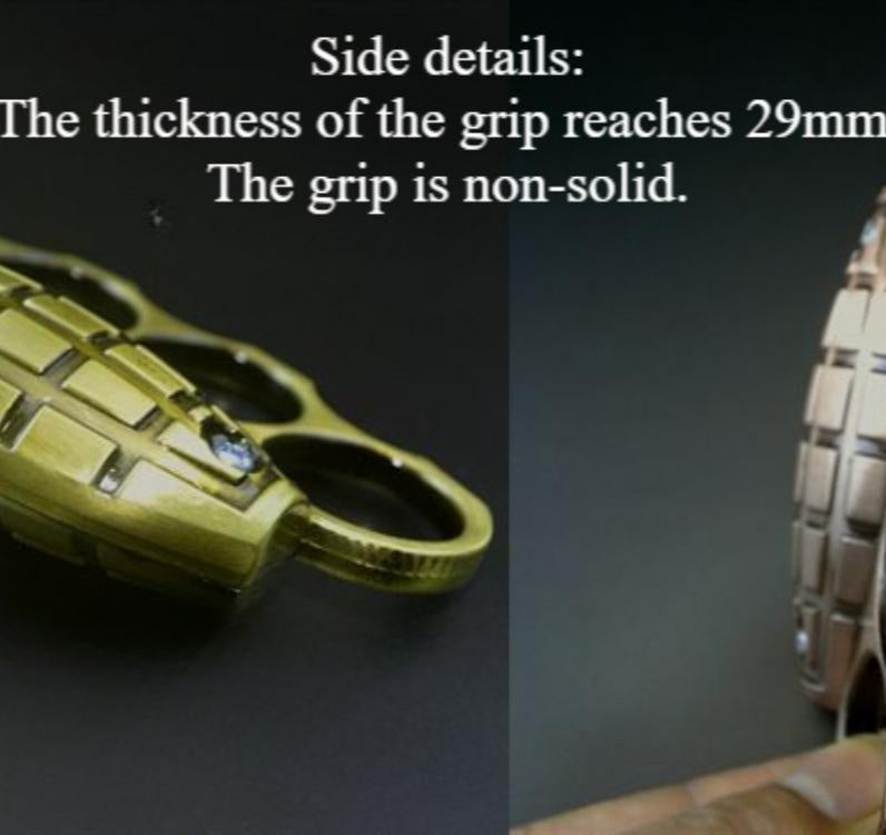 Grenade-style High-strength Tactical Finger Ring (Knuckle Duster) - Tactical Survival Tool