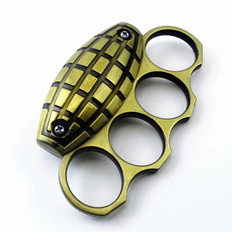 Grenade-style High-strength Tactical Finger Ring (Knuckle Duster) - Tactical Survival Tool