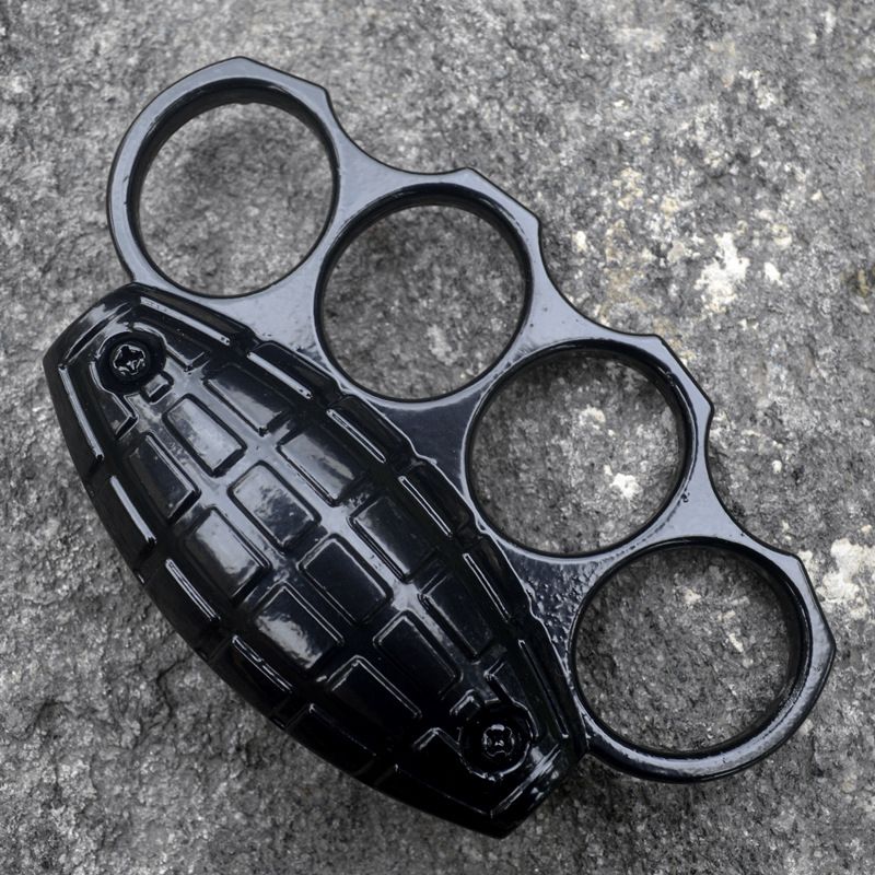 Grenade-style High-strength Tactical Finger Ring (Knuckle Duster) - Tactical Survival Tool