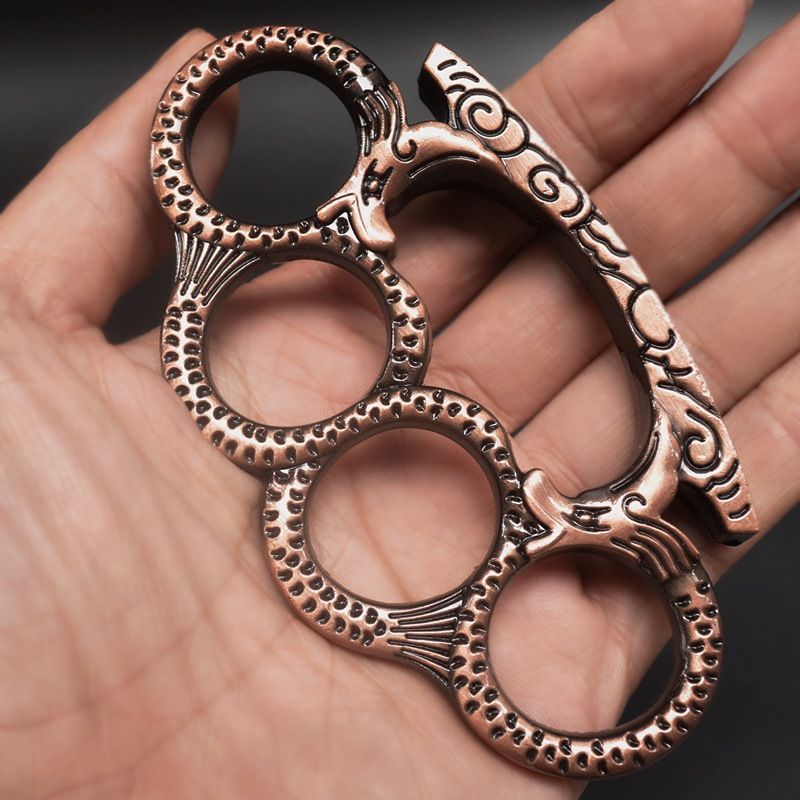 1/2 Pcs Double-Dragon High-Strength Tactical Finger Ring Finger Tiger.