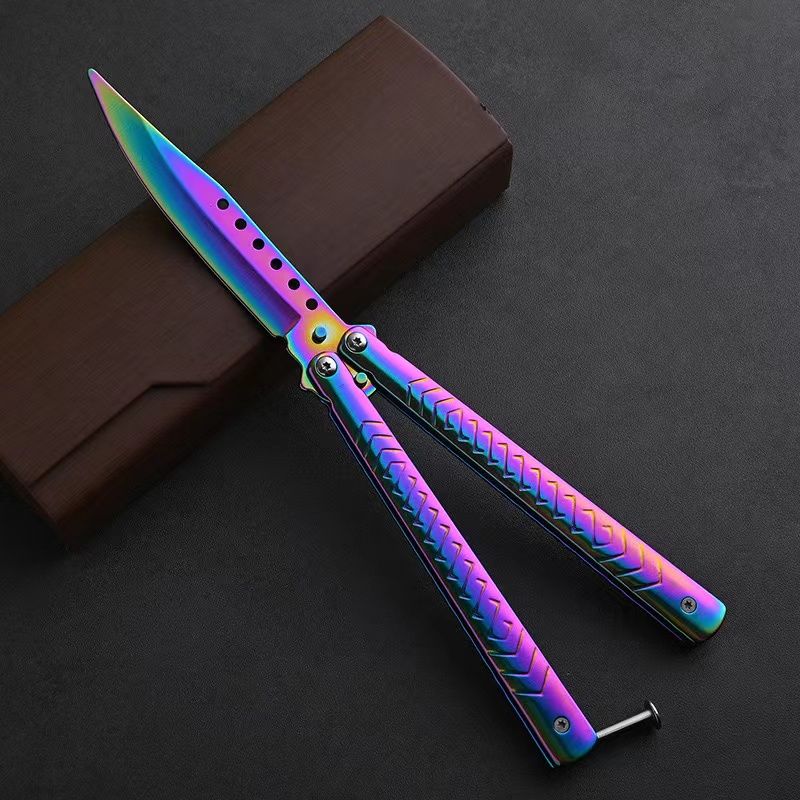 All-steel butterfly training practice knife, safe toy, unsharpened