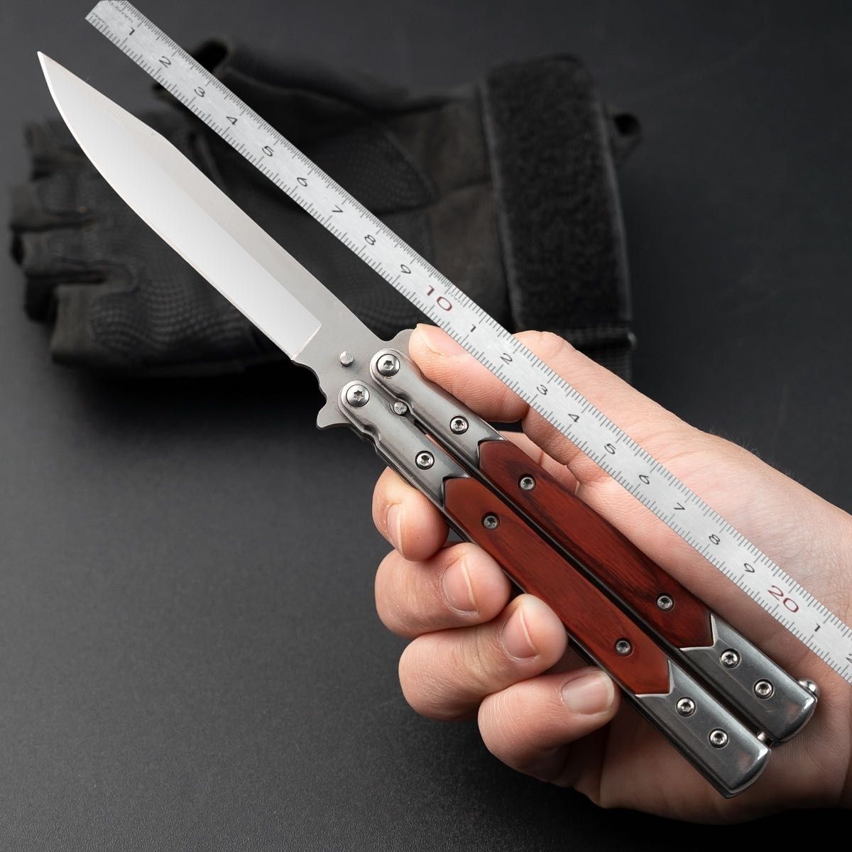 All-steel butterfly training practice knife, safe toy, unsharpened