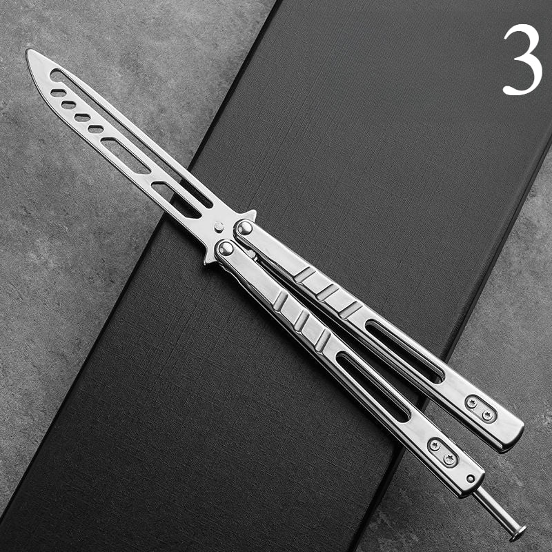 All-steel butterfly training practice knife, safe toy, unsharpened