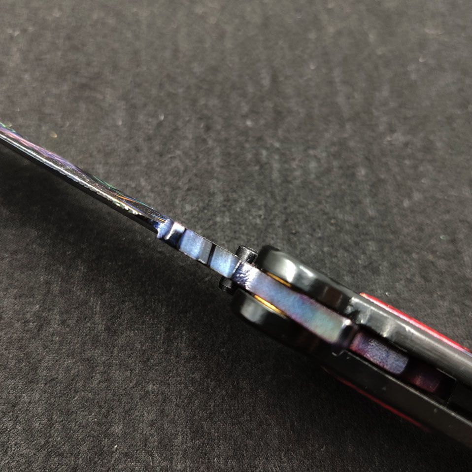 All-steel gradient folding butterfly practice knife, non-porous, unsharpened, with spring lock clasp