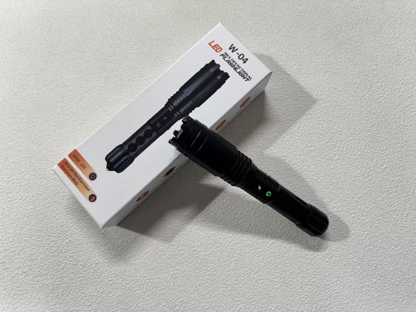 Small flashlight with electric shock function-W-04-Stun gun