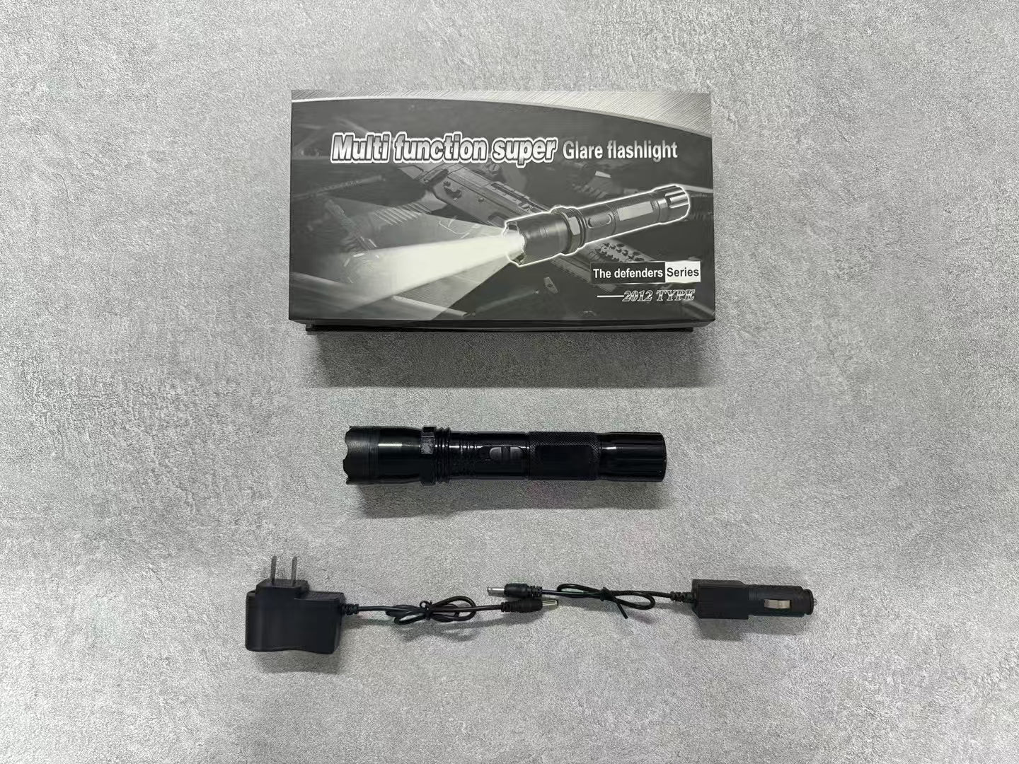 1102 High-power flashlight with stun function. stun gun