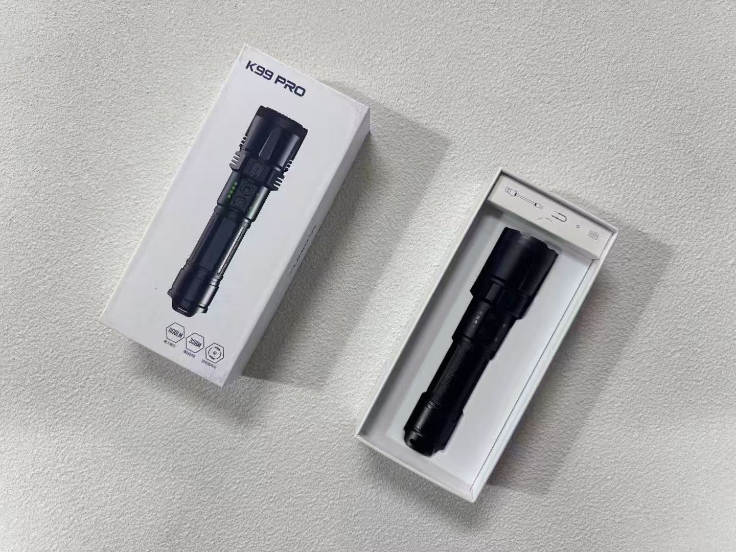 🔥Luxury K99Pro Edition 1100 lumens light, lanyard included.