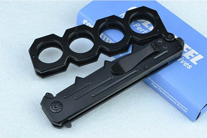 Knuckle guard quick-opening folding knife