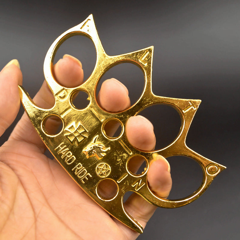 Outdoor Fitness Metal Brass Knuckle Duster Self-defense Boxing with Training Defensive Combat Broken Window Protective Gear