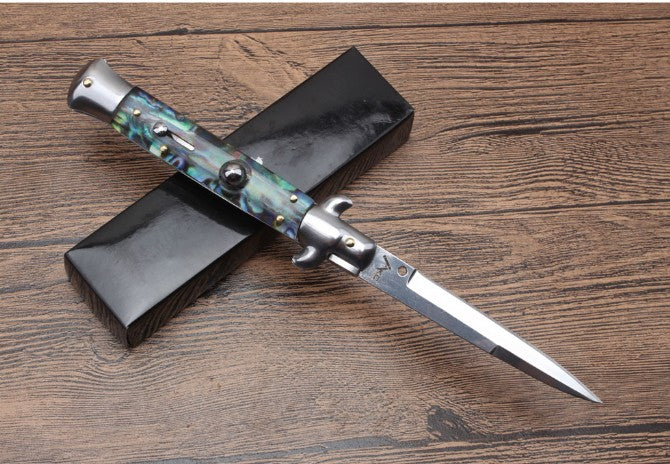 9-inch AKC switchblade with bayonet blade