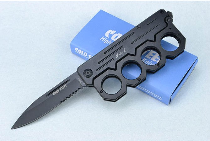 Knuckle guard quick-opening folding knife