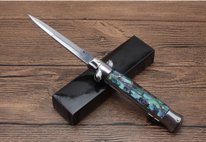 9-inch AKC switchblade with bayonet blade