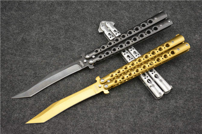 Nine-hole Butterfly Folding Knife