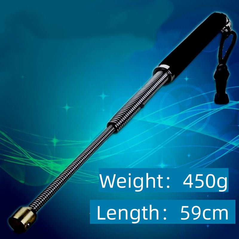 Martial arts spring whip with rubber handle, soft whip, telescopic whip, retractable whip, anti-wolf weapon, spring stick, spring soft stick