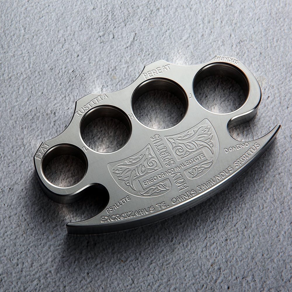 2024 New CNC Process Full Stainless Steel Constantine Holy Spiritus Brass Knuckles Paper Weight