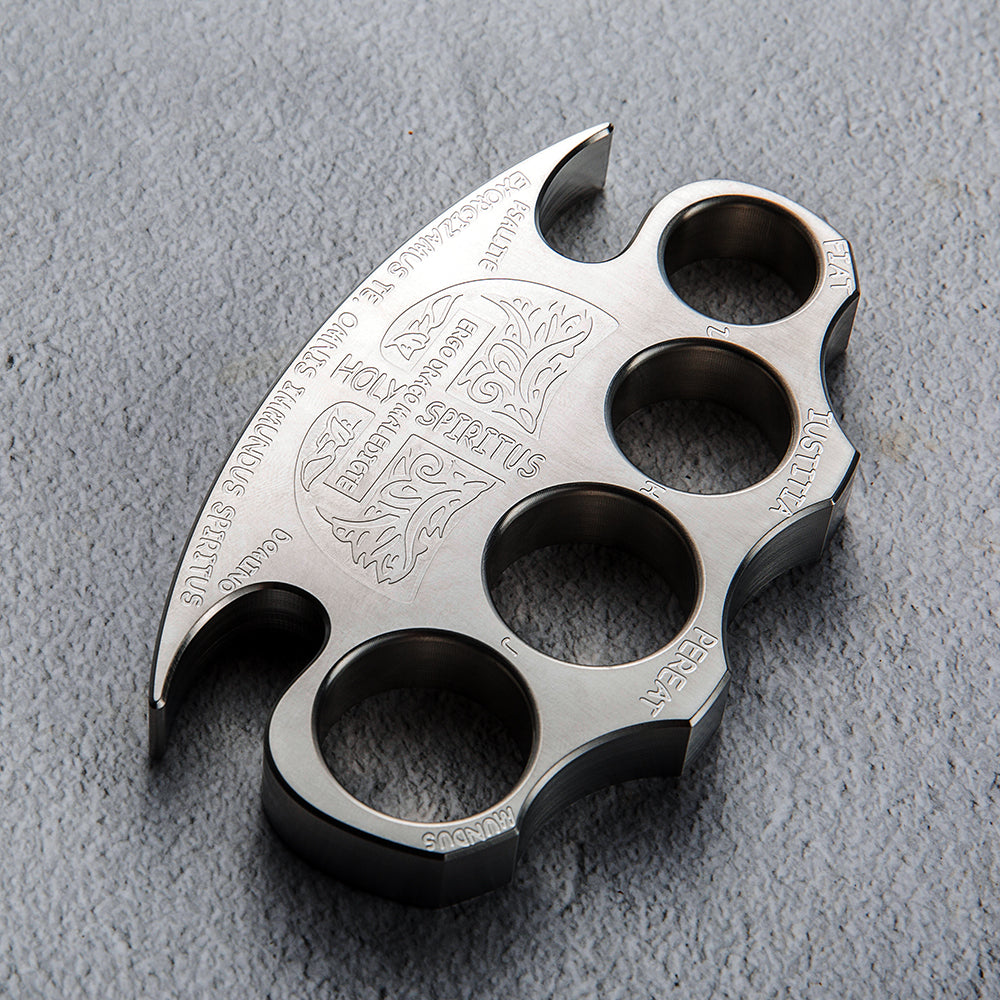 2024 New CNC Process Full Stainless Steel Constantine Holy Spiritus Brass Knuckles Paper Weight