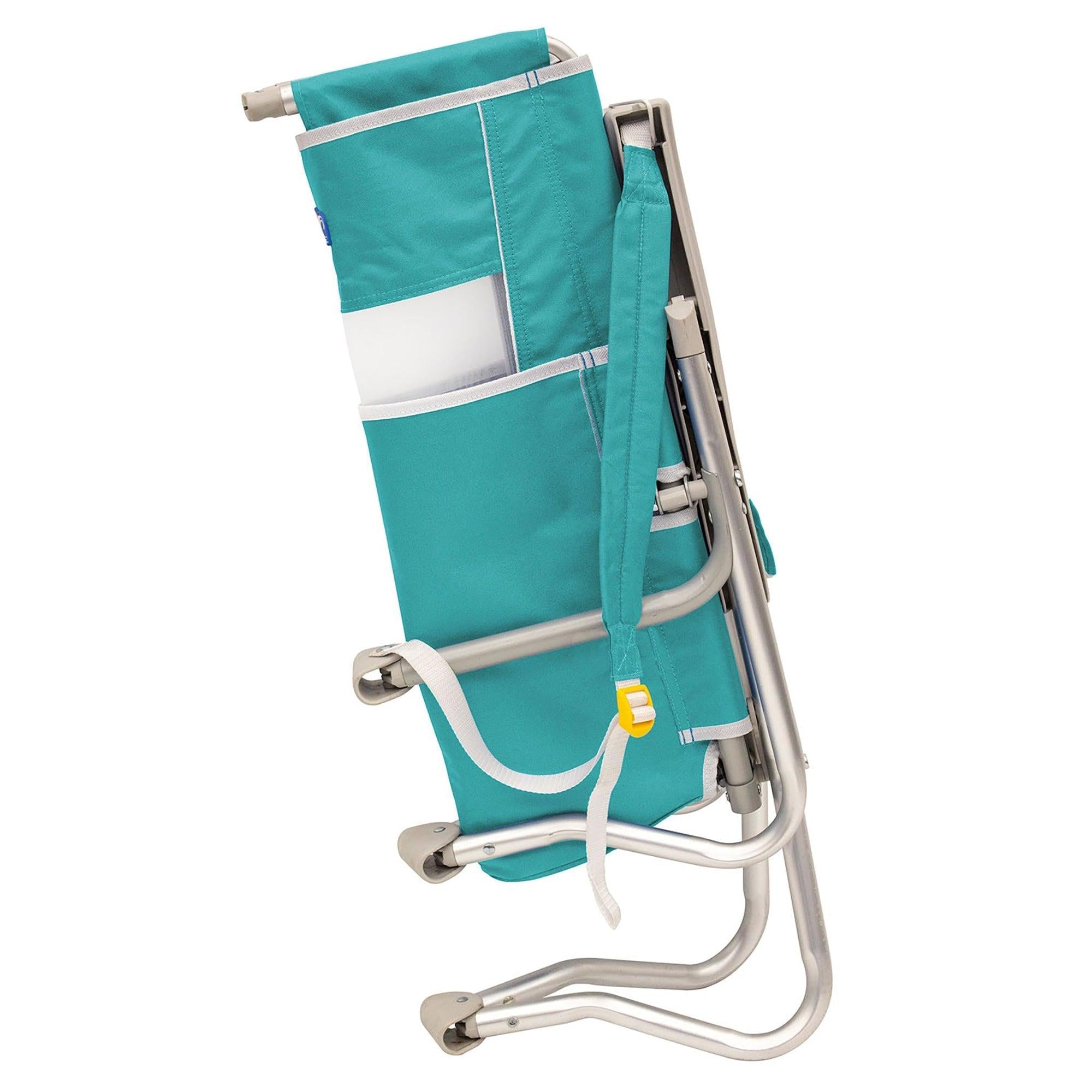 Bi-Fold Beach Chair, Seafoam Green, Folded