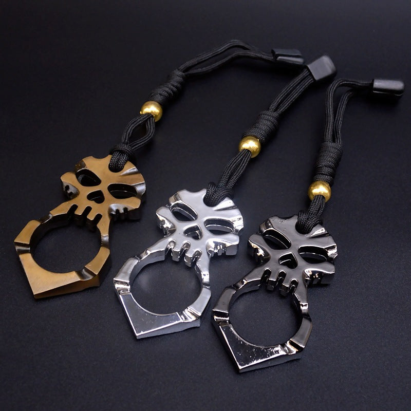 Knuckle Duster Buckle Hand Buckle Outdoor Broken Window Survival Single Finger Defense Combat Fist Buckle Key Buckle