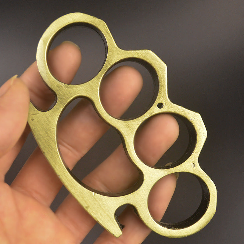 Beautiful Color Metal Brass Knuckle Duster Thickened Four Finger Tiger Fist Buckle Outdoor Camping Safety Defense Pocket EDC Tool
