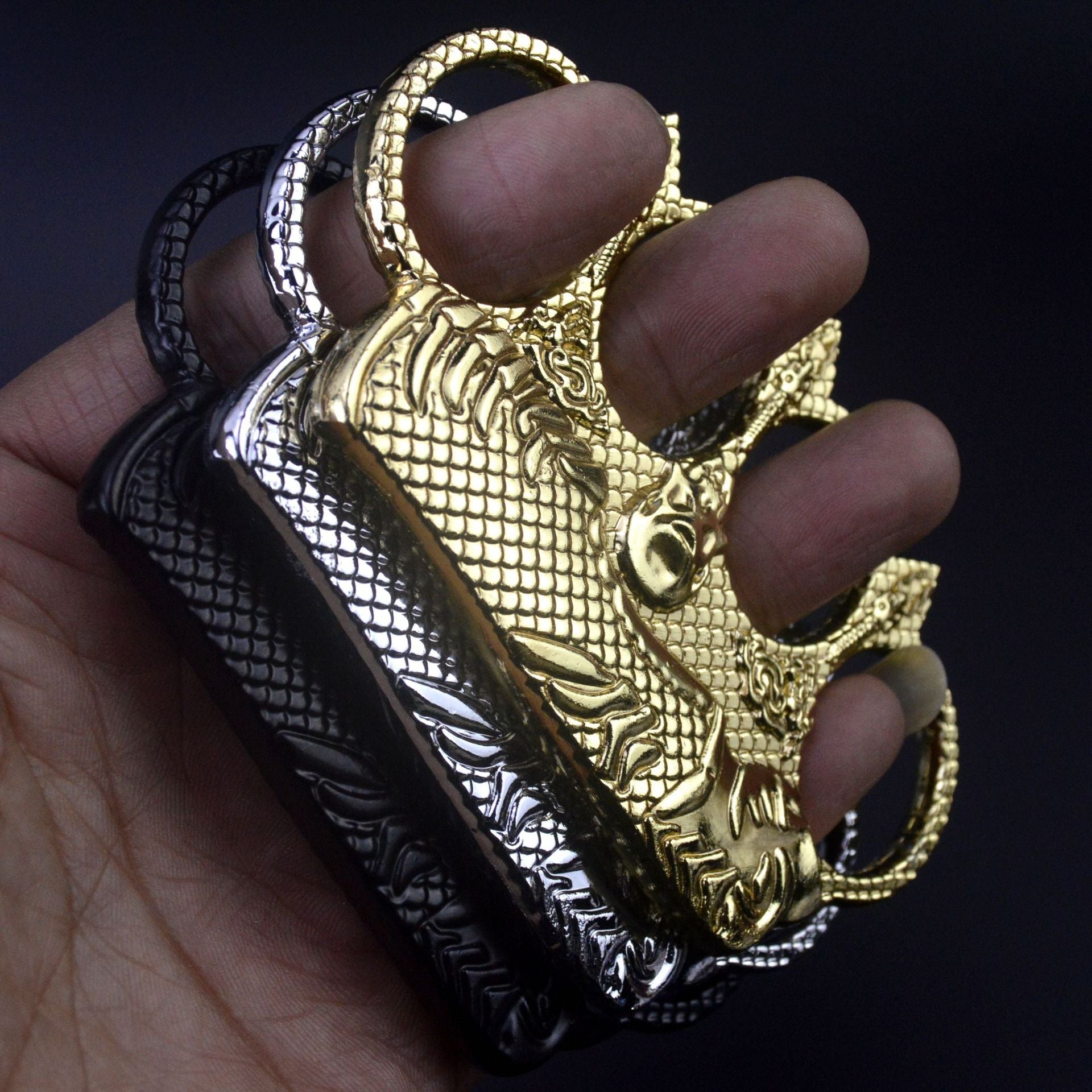 Knuckle Duster Sea King Hand Buckle Fist Buckle Protection Boxing Four Fingers Broken Window Combat Protective Gear EDC Tool