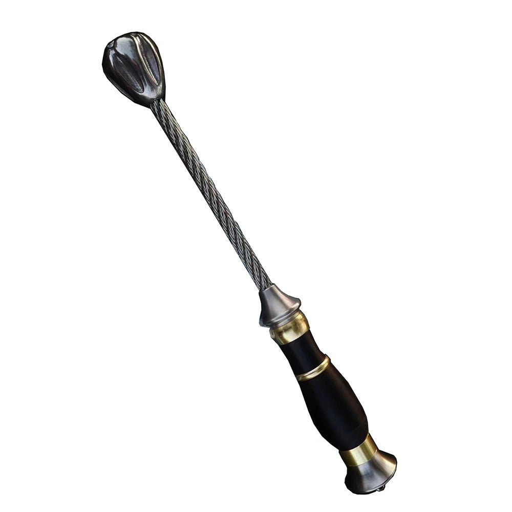 Self Defense Tactical Whip With Stainless Steel Hammer Head - Cakra EDC Gadgets