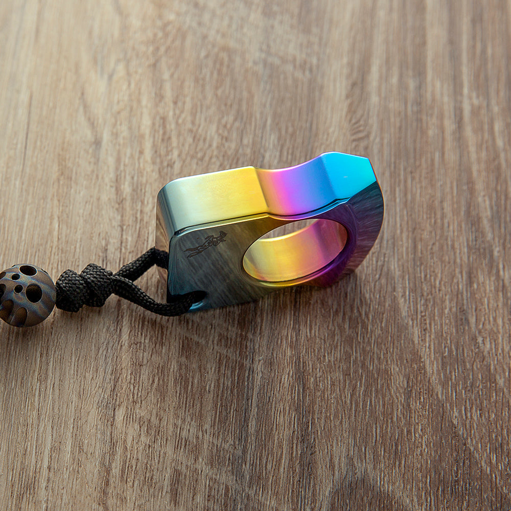 Colorized Titanium Alloy Single Finger Brass Knuckles