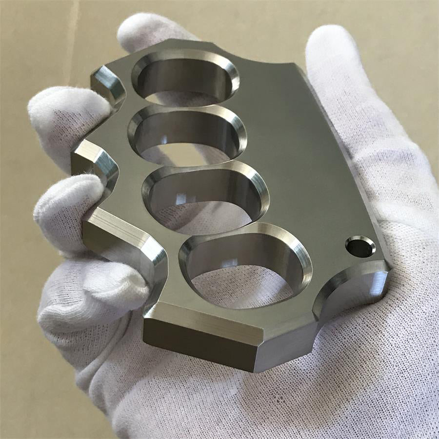 Rugged Stainless Steel Knuckle Duster Finger Buckle Outdoor Defense Boxing Window Breaker Combat Training Gear