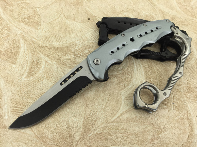 Knuckle guard quick-opening folding knife