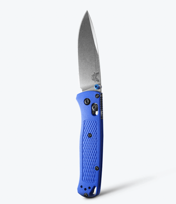 Benchmade Bugout 535 AXIS Lock Folding Knife – CPM-S30V Blade, Blue Grivory Handle