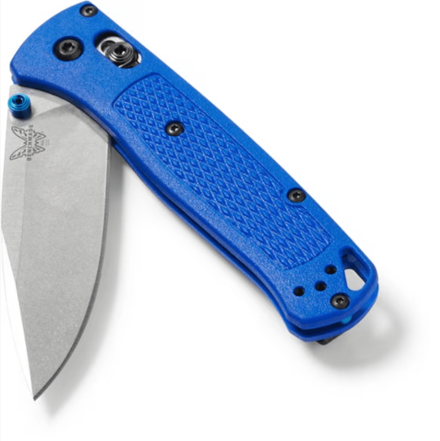 Benchmade Bugout 535 AXIS Lock Folding Knife – CPM-S30V Blade, Blue Grivory Handle