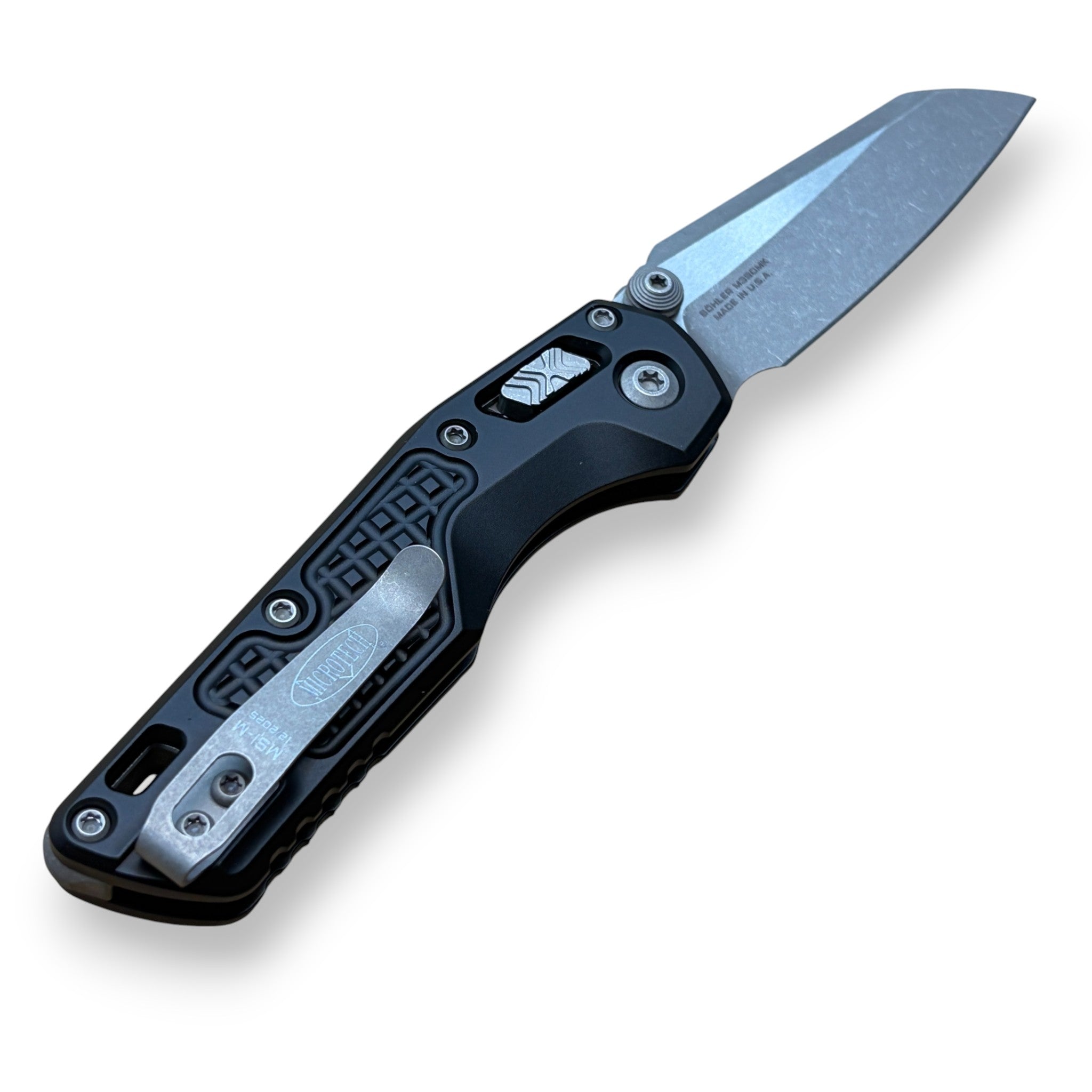 Microtech MSI Mini Folding Knife – Apocalyptic Blade, Frag Aluminum Handle - 210M-10APFR