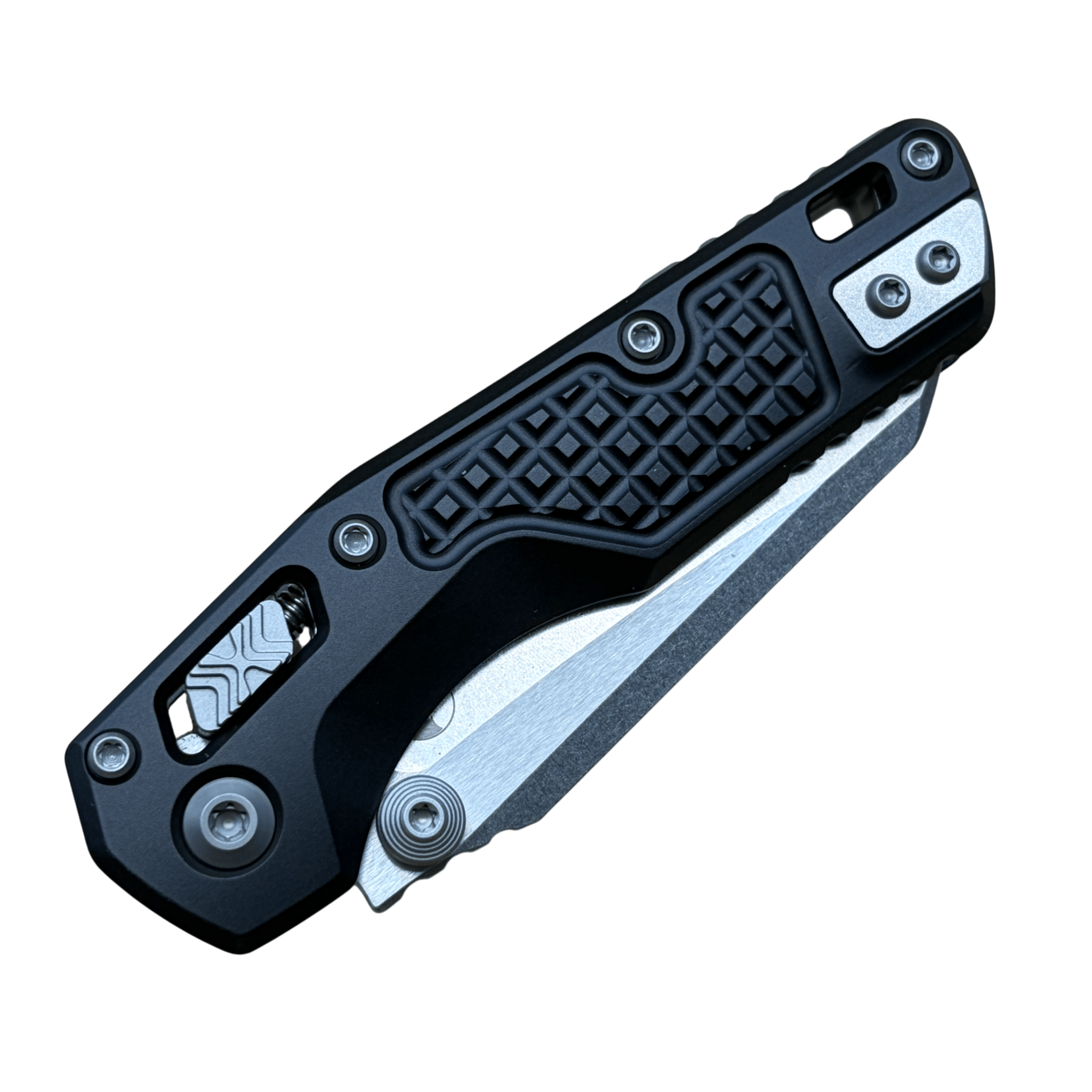 Microtech MSI Mini Folding Knife – Frag Aluminum Handle Stonewash Blade - 210M-10 FR