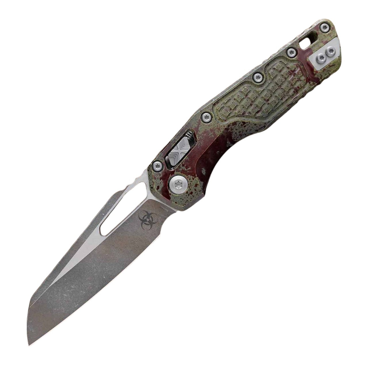 Microtech MSI Outbreak Signature Series – M390MK Blade, RAM-LOK, Aluminum Frag Handle