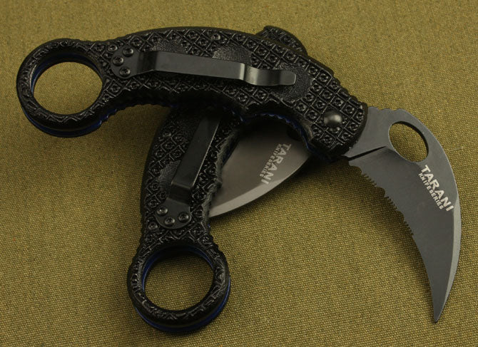 Claw knife (semi-serrated, full edge)