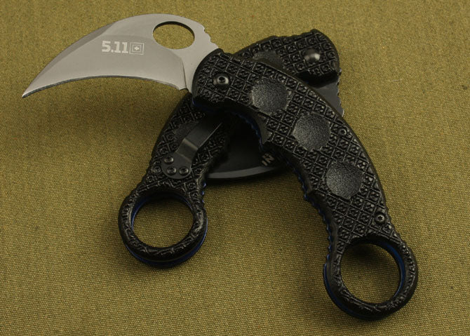 Claw knife (semi-serrated, full edge)