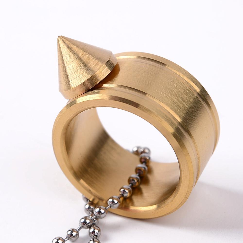 Full Stainless Steel Spike Ring Self Defense With Ball Chain - Cakra EDC Gadgets