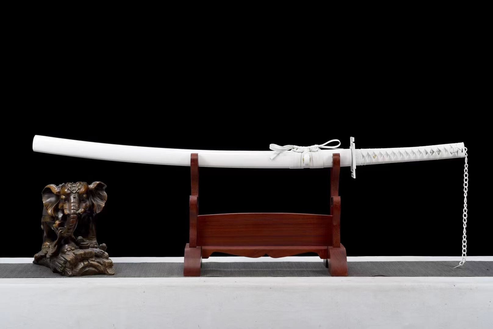 boxkatana Hand Forged Anime Bleach Ichigo Bankai Sword Tensa Zangetsu Hand Polished Spring Steel