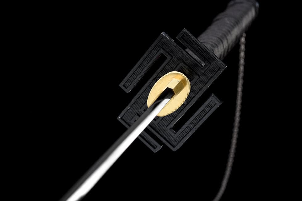 boxkatana Hand Forged Anime Bleach Ichigo Bankai Sword Tensa Zangetsu Hand Polished Spring Steel Black Blade