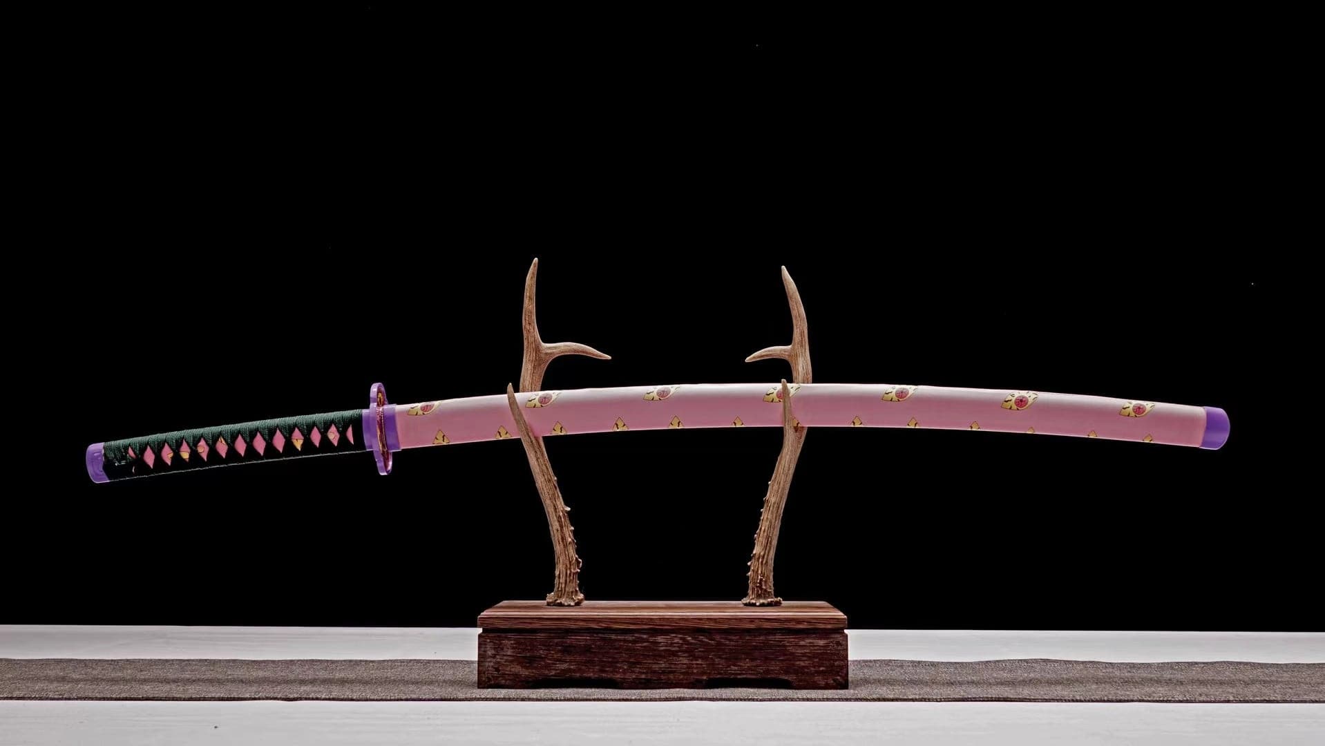 boxkatana Hand Forged Anime Katana Demon Slayer Kokushibo 1045 Carbon steel Red Blade