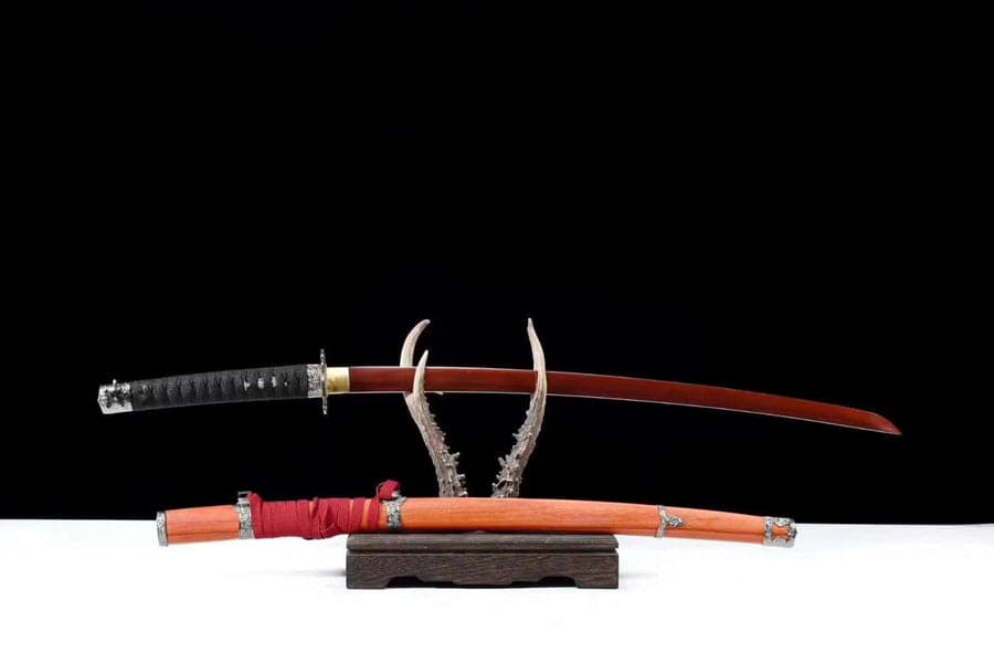 boxkatana Hand Forged Anime Katana Dragon Blade - Upgraded version Undead Cut with Red Blade
