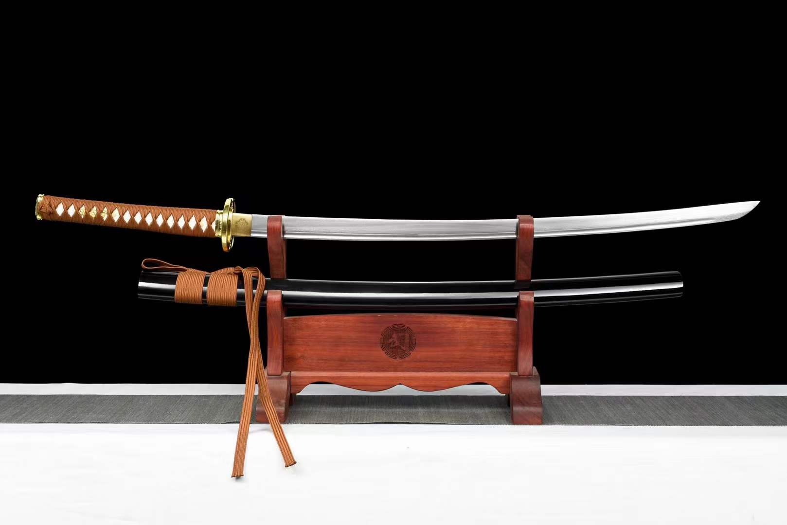 boxkatana Hand Forged Anime Katana Himura Kenshin Reverse Blade Edition Pattern Steel